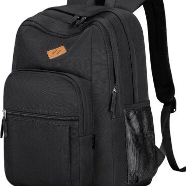 abshoo Classical Basic Womens Travel Backpack For College Men Water Resistant Bookbag (Black)